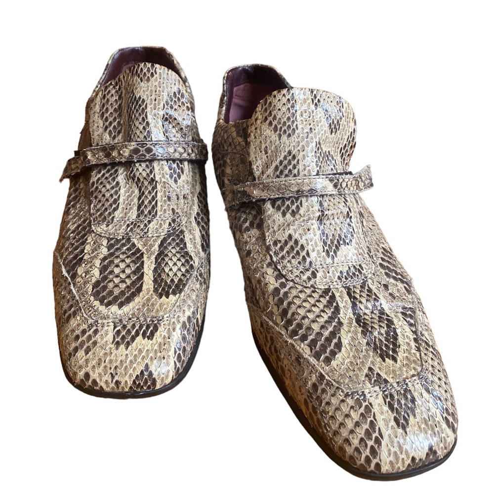 TOD'S Multicolor Slip-On Square Toe Python Embossed EU 36 US 6